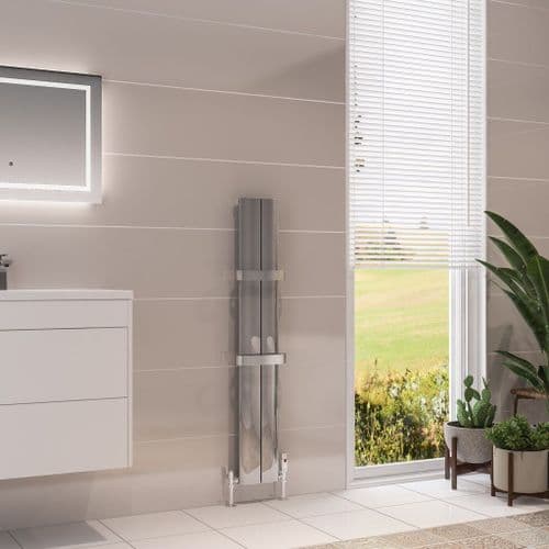 Eastbrook Berlini Aluminium Single Designer Radiator - Polished Aluminium - Various Sizes