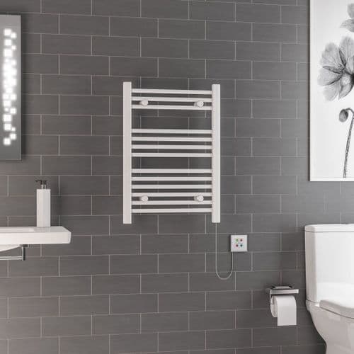 Eastbrook Biava Dry Element Electric Towel Rail - Gloss White - Various Sizes