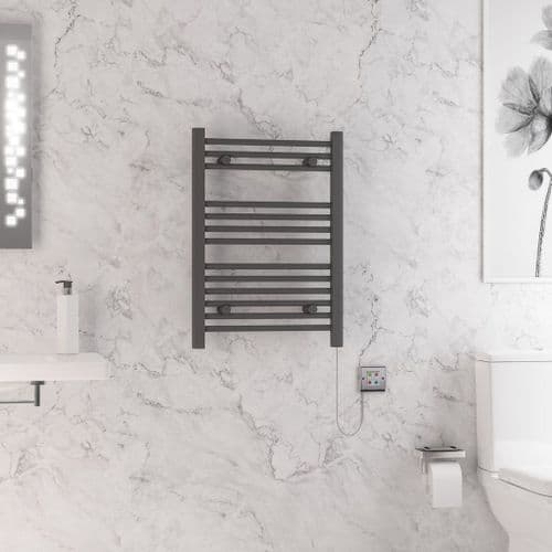 Eastbrook Biava Dry Element Electric Towel Rail - Matt Anthracite - Various Sizes