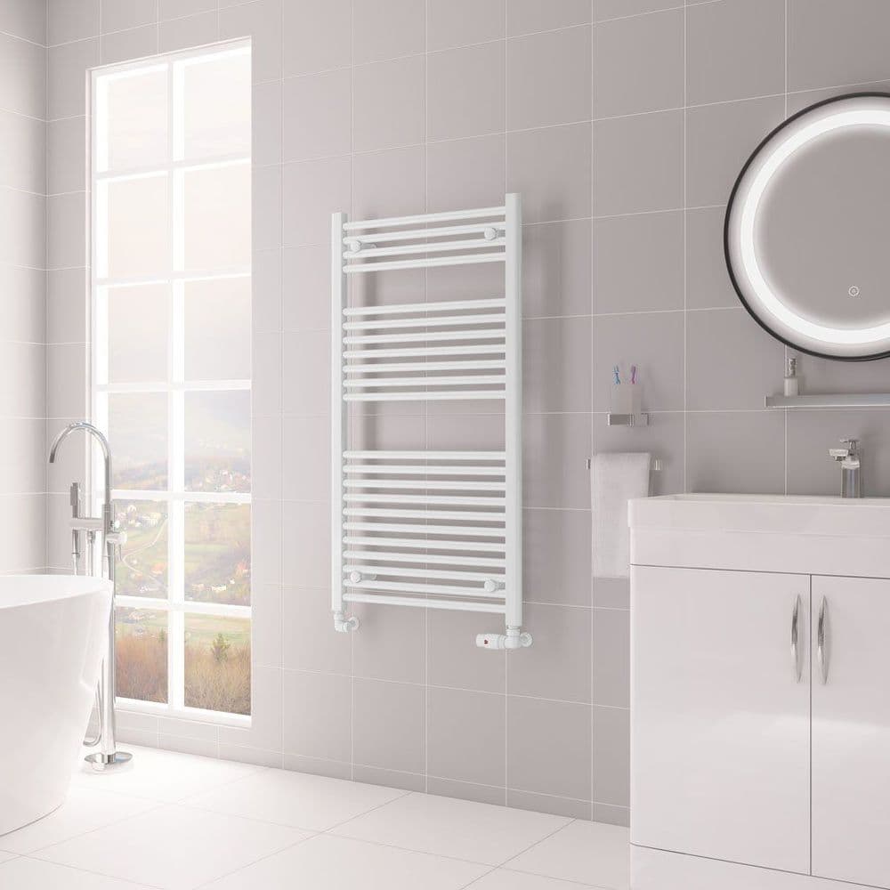Eastbrook Biava Multirail HV Straight Towel Radiators - Gloss White ...
