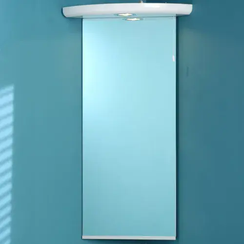 Eastbrook Bonito Corner Mirror With 1 Halogen - 365mm Wide - White