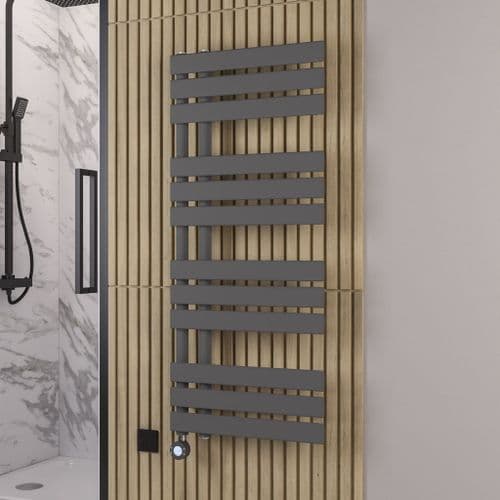 Eastbrook Brockworth All Electric Towel Rail - Matt Anthracite - 1200mm x 500mm