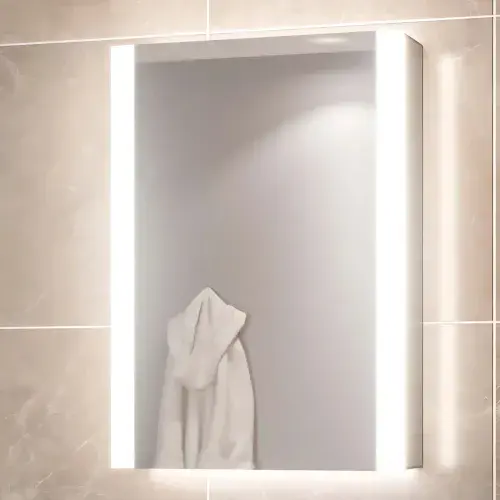 Eastbrook Caldini Led 1-Door Mirror Cabinet - 500mm x 700mm - White