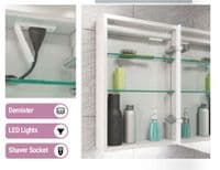 Eastbrook Caldini Led 2-Door Mirror Cabinet - 600mm x 700mm - White