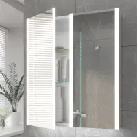 Eastbrook Caldini Led 2-Door Mirror Cabinet - 600mm x 700mm - White