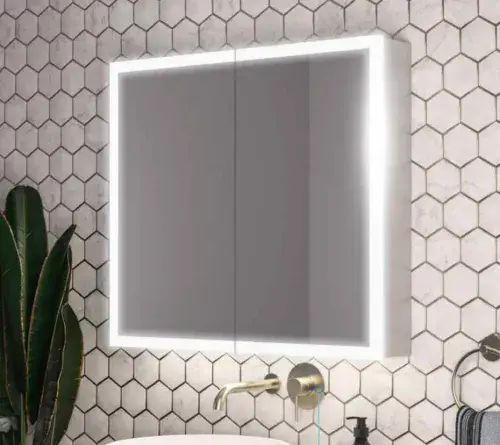 Eastbrook Cassio LED Mirror Cabinet - 800 x 700mm - White