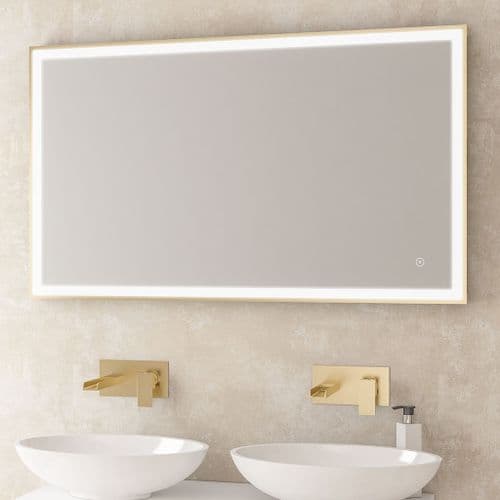 Eastbrook Castelli Led Mirror - 1200 x 700mm - Brushed Brass