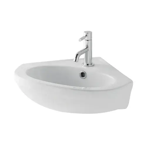 Eastbrook Dura Corner Basin & Pedestal 1Tap Hole