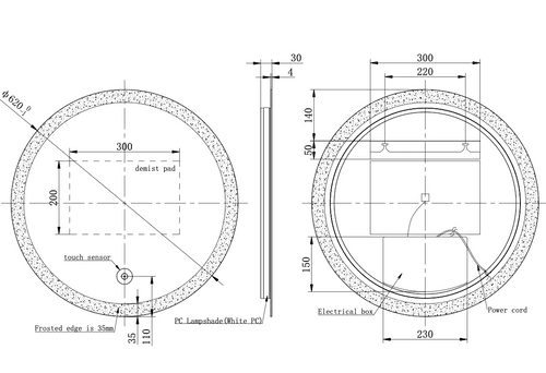 Eastbrook Ellera Led Mirror - 580 x 580mm