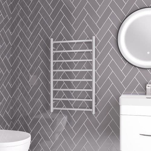 Eastbrook Emsbury Dry Element Electric Towel Rail - Polished Stainless Steel - Various Sizes