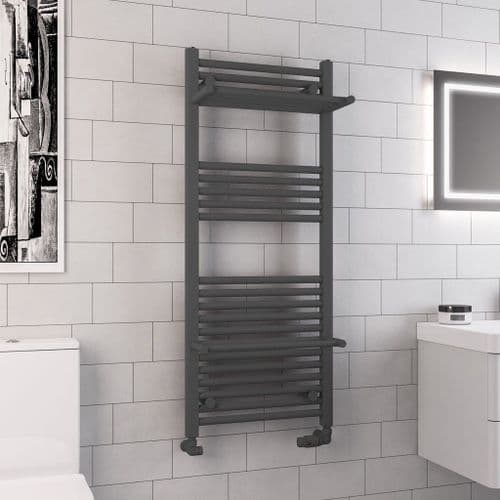 Eastbrook Haddenham Straight Towel Radiators - Matt Anthracite - Various Sizes