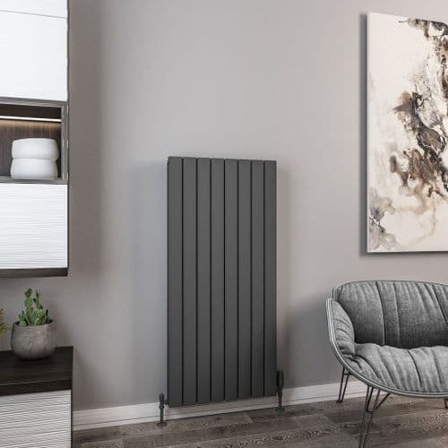 Eastbrook Hadleigh Aluminium Designer Radiator - Matt Anthracite - Various Sizes