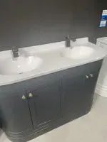 Eastbrook Hardwick Double Bowl 120cm Vanity Unit Matt Anthracite