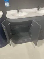 Eastbrook Hardwick Double Bowl 120cm Vanity Unit Matt Anthracite