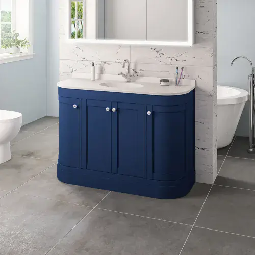 Eastbrook Hardwick Single Bowl 120cm Vanity Unit Matt Blue