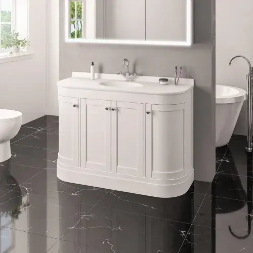 Eastbrook Hardwick Single Bowl 120cm Vanity Unit Matt White