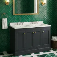 Eastbrook Hardwick Square 120 CM Double Bowl Vanity Unit Matt Anthracite