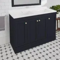Eastbrook Hardwick Square 120 CM Double Bowl Vanity Unit Matt Anthracite