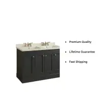 Eastbrook Hardwick Square 120 CM Double Bowl Vanity Unit Matt Anthracite