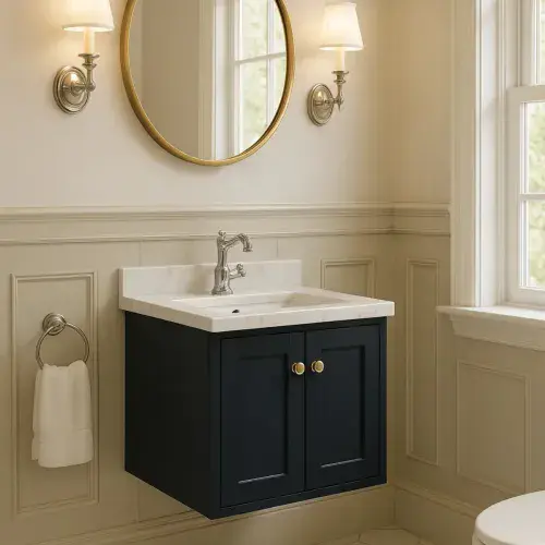 Eastbrook Hardwick Square 50 CM Wall Hung Vanity Unit Matt Anthracite