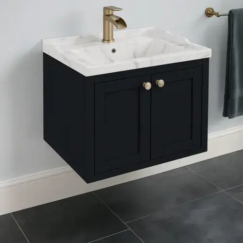 Eastbrook Hardwick Square 60 CM Wall Hung Vanity Unit Matt Anthracite