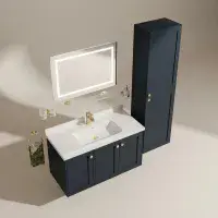 Eastbrook Hardwick Square 900mm Wall Hung Vanity Unit Matt Anthracite