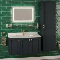 Eastbrook Hardwick Square 900mm Wall Hung Vanity Unit Matt Anthracite