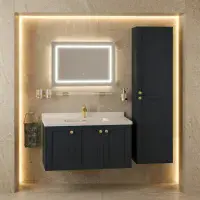 Eastbrook Hardwick Square 900mm Wall Hung Vanity Unit Matt Anthracite