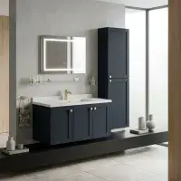 Eastbrook Hardwick Square 900mm Wall Hung Vanity Unit Matt Anthracite