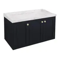 Eastbrook Hardwick Square 900mm Wall Hung Vanity Unit Matt Anthracite
