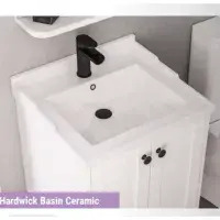 Eastbrook Hardwick Square 900mm Wall Hung Vanity Unit Matt Anthracite