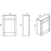 Eastbrook Hardwick WC Unit Matt Anthracite Various Sizes