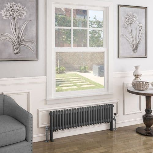 Eastbrook Imperia 2 Column Radiator - Matt Anthracite - Various Sizes
