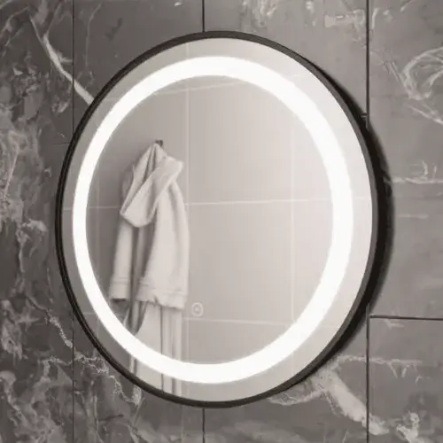 Eastbrook Largo Led Mirror - 800mm x 800mm - Matt Black