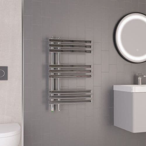 Eastbrook Loddon Dry Element Straight Designer Electric Towel Rail - Chrome - Various Sizes