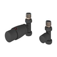 Eastbrook Matt Anthracite Radiator Valves - All Styles - Manual & Thermostatic
