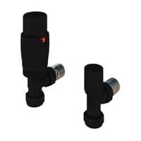 Eastbrook Matt Black Radiator Valves - All Styles - Manual & Thermostatic