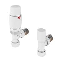 Eastbrook Matt White Radiator Valves - All Styles - Manual & Thermostatic
