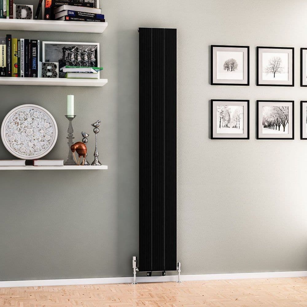 Eastbrook Mersey Aluminium Designer Radiator - Matt Black - Various Sizes