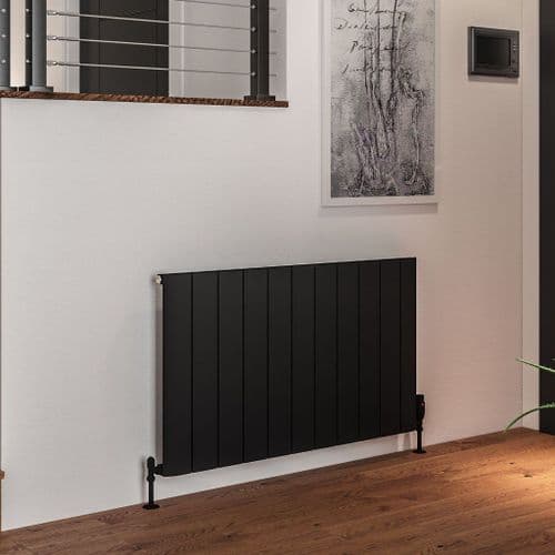 Eastbrook Peretti Aluminium Designer Radiator - Matt Black - Various Sizes