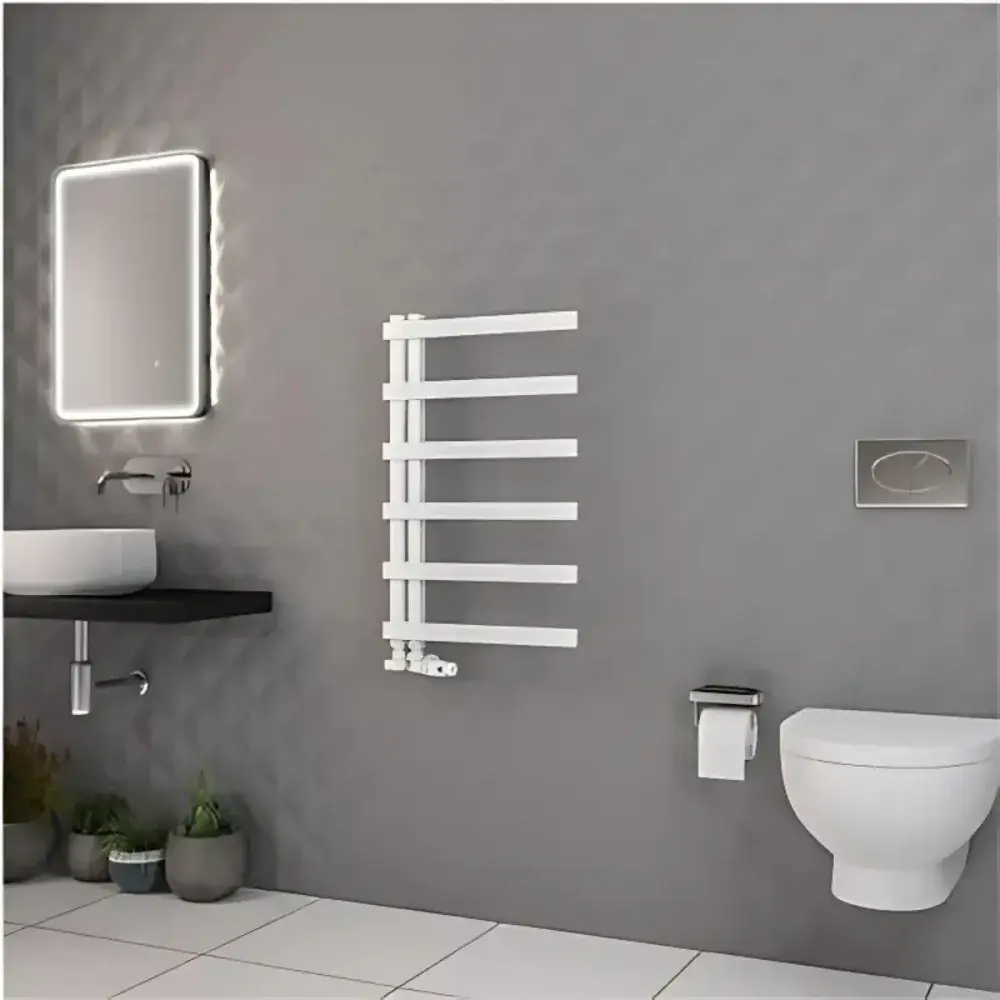 Eastbrook Platani Designer Straight Towel Radiators - Matt White ...