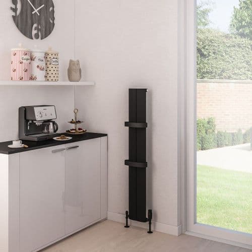 Eastbrook Preston Aluminium Designer Radiator - Matt Black - Various Sizes