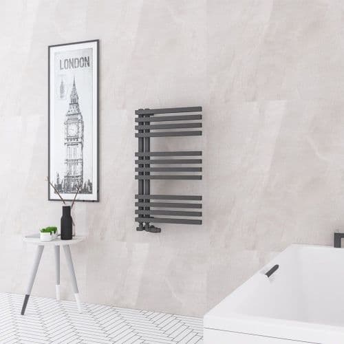Eastbrook Reinbach Designer Straight Towel Radiators - Matt Anthracite - Various Sizes