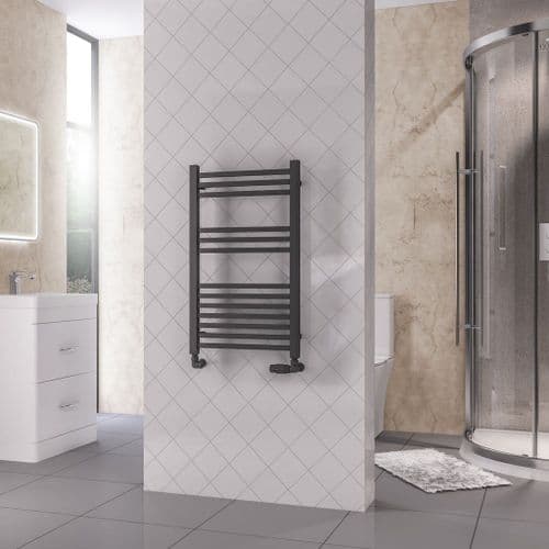 Eastbrook Rion Straight Towel Radiators - Matt Anthracite - Various Sizes