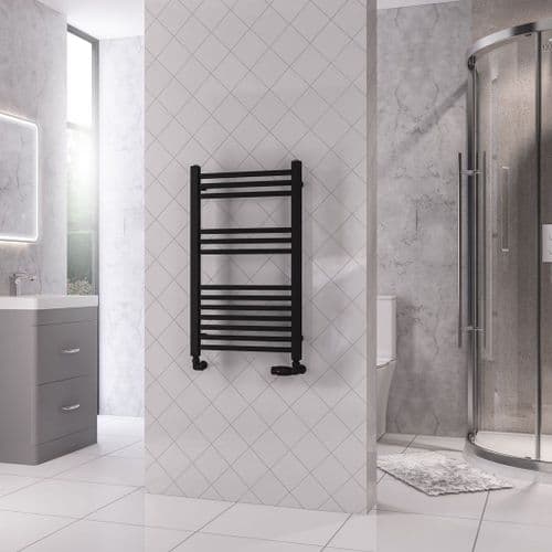 Eastbrook Rion Straight Towel Radiators - Matt Black - Various Sizes