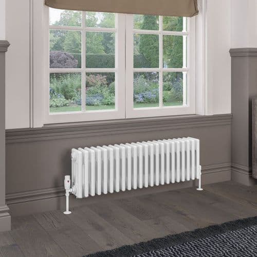 Eastbrook Rivassa 4 Column Designer Radiator - White - Various Sizes