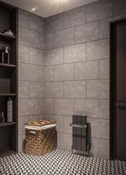 Eastbrook Rosano Vertical Designer Radiator 600mm x 280mm Matt Anthracite
