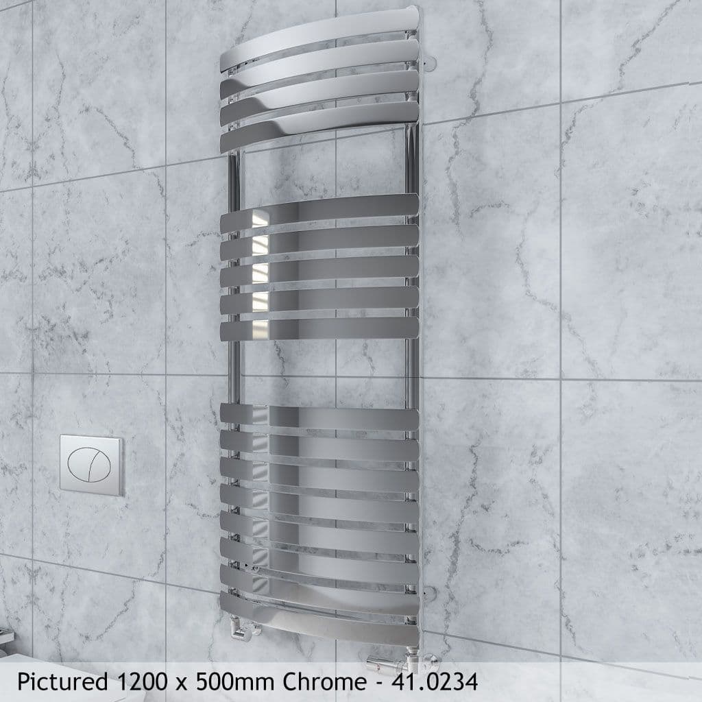 Eastbrook Staverton Tube on Tube Curve Towel Radiators - Chrome ...