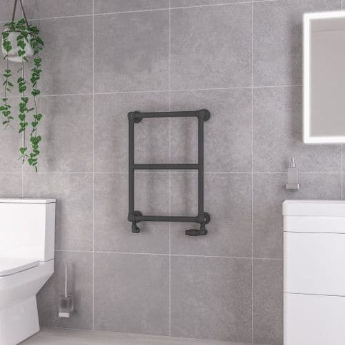Eastbrook Stour Straight Towel Radiators - Matt Anthracite - Various Sizes