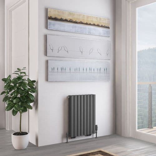 Eastbrook Tunstall Double Designer Radiator - Matt Anthracite - Various Sizes